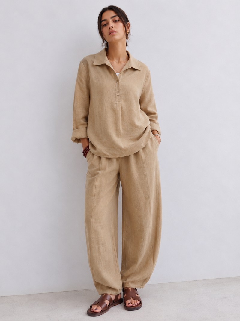 The Lino Relaxed Shirt & Trouser Set – cafe