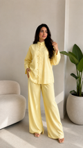 Tailored Stand-Collar Set - Yellow