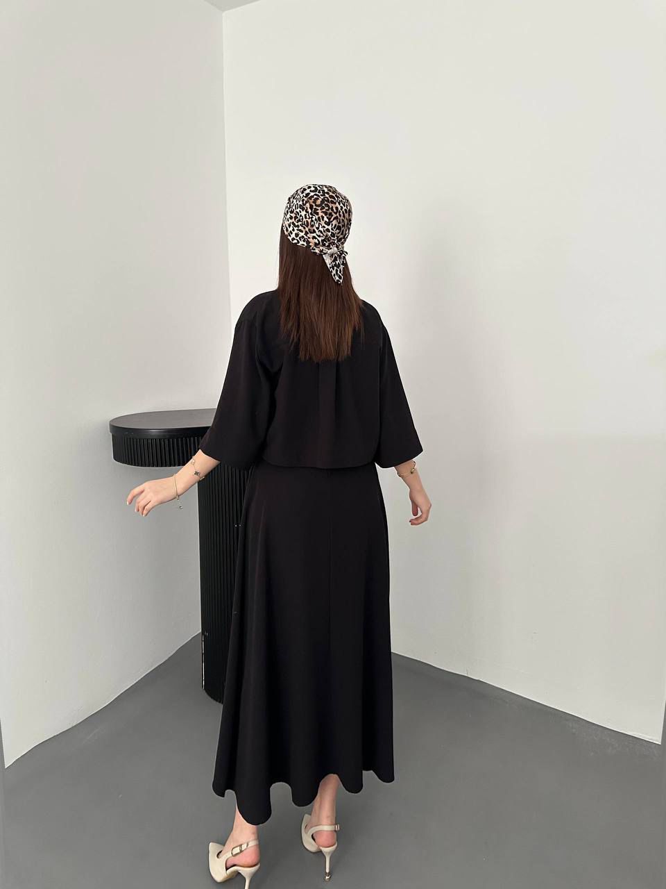 Minimalist Slip Maxi Dress – Black