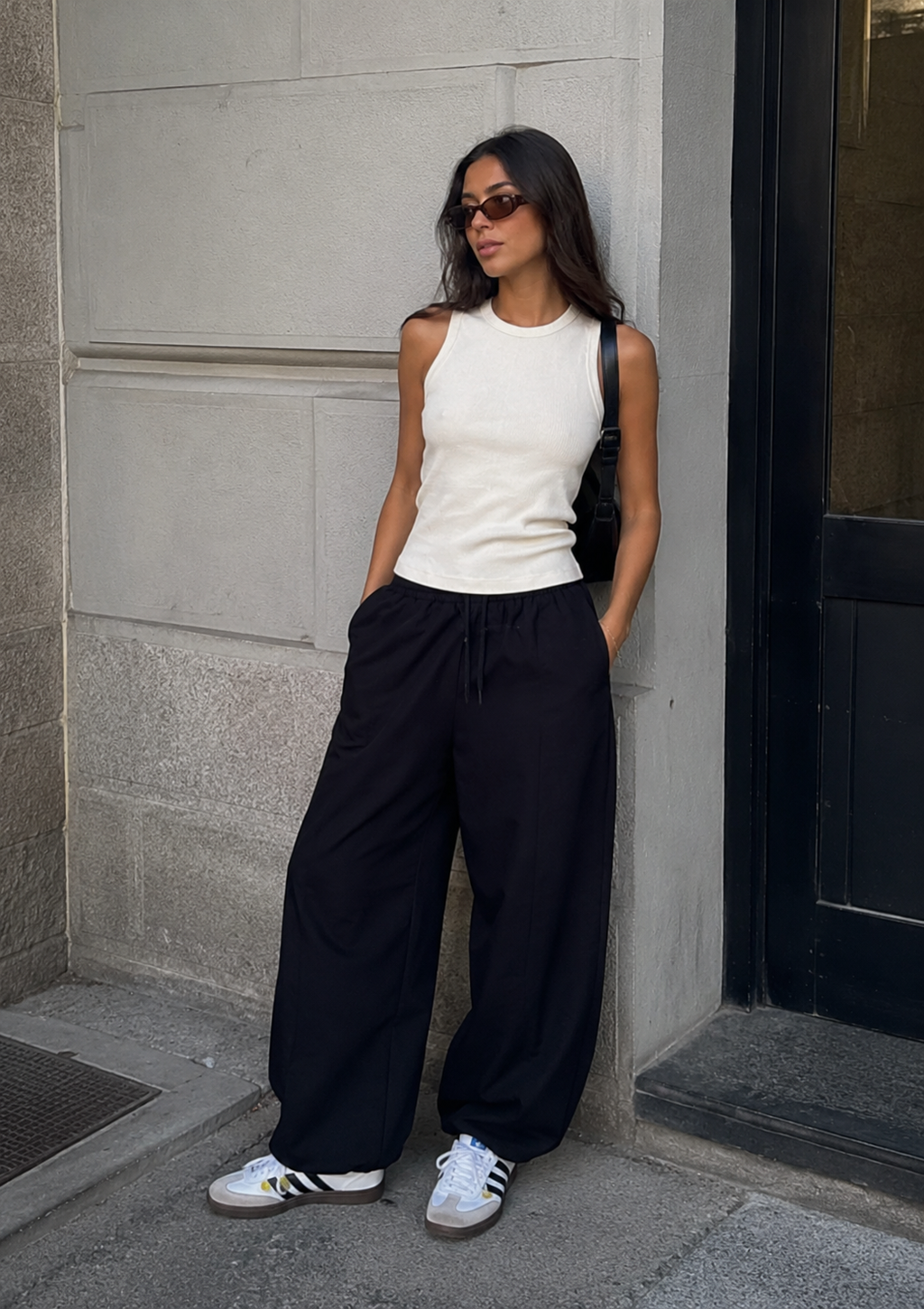 The Studio Relaxed Barrel Pant – Pitch Black