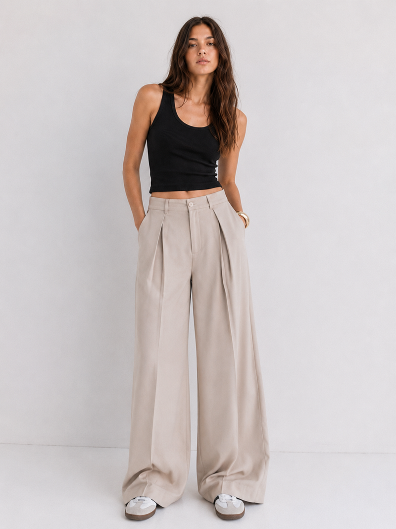 The Mercer Tailored Pool Pant – Beige