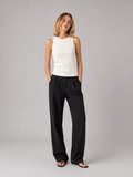 The Studio High-Neck Rib Tank – Chalk