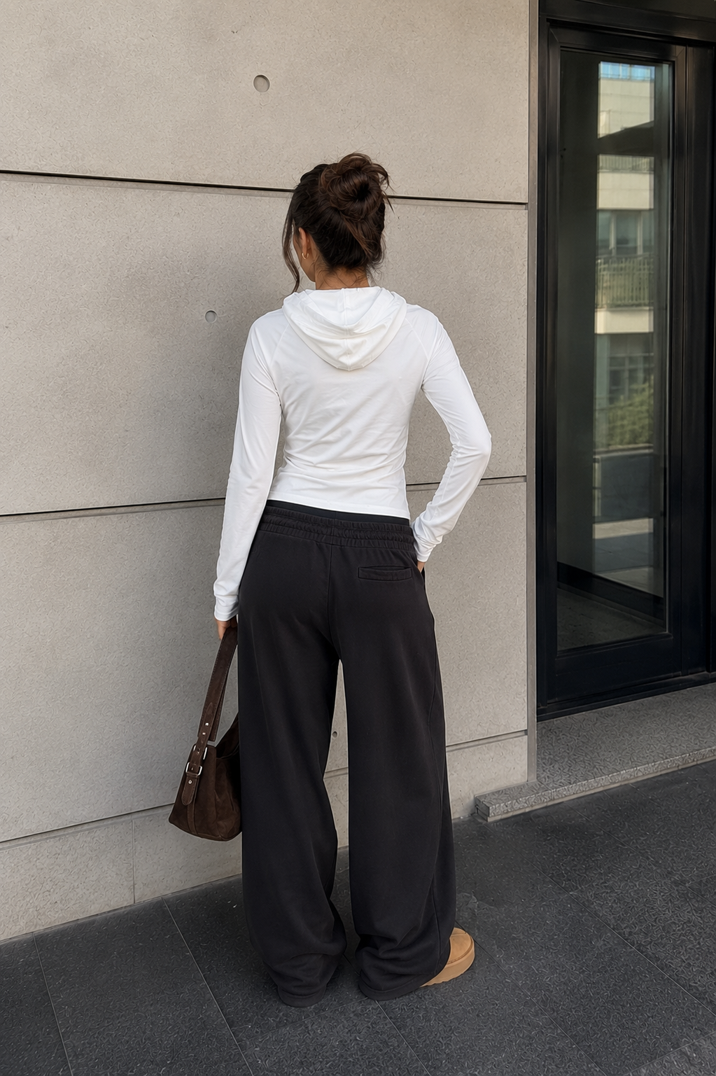 The Cowl-Neck Hooded Long Sleeve – Off-White