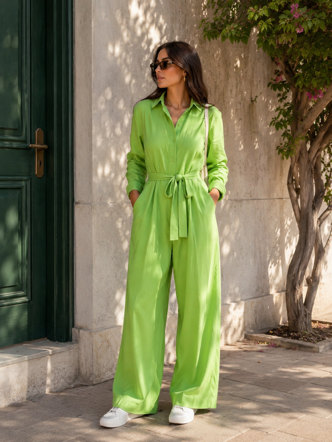 Long-Sleeve Boilersuit – Green