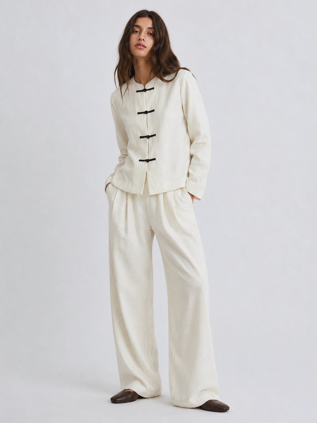 Zen Tailored Relaxed Set | Creamy
