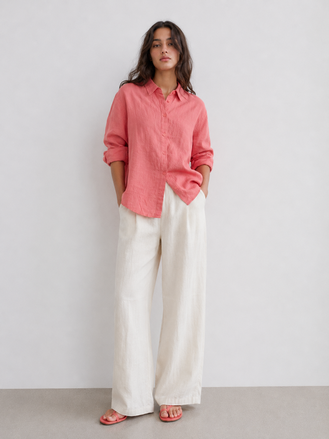 The Studio Crinkle Button-Down – Terracotta