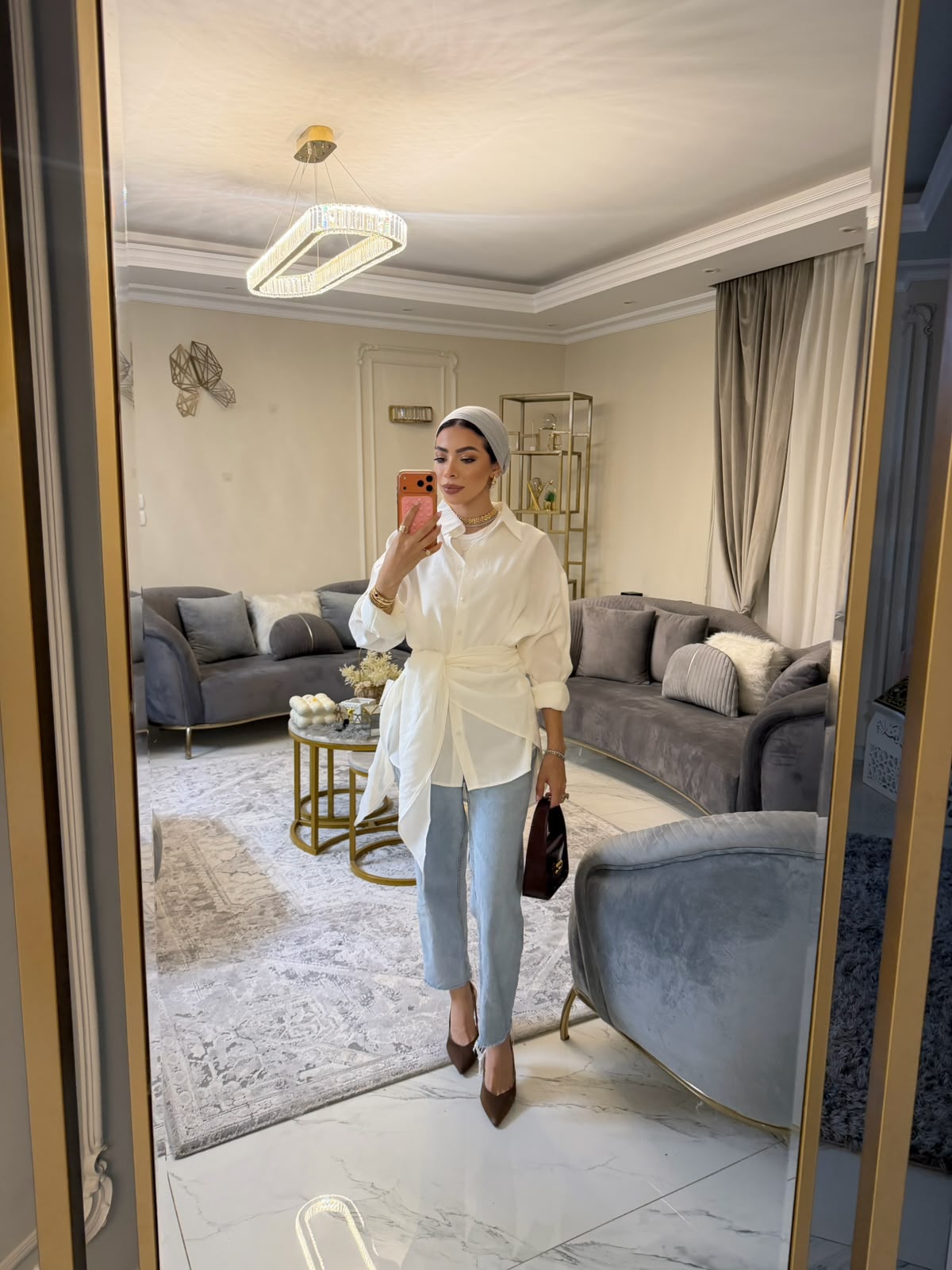 white Shirt with Self-Tie Waist