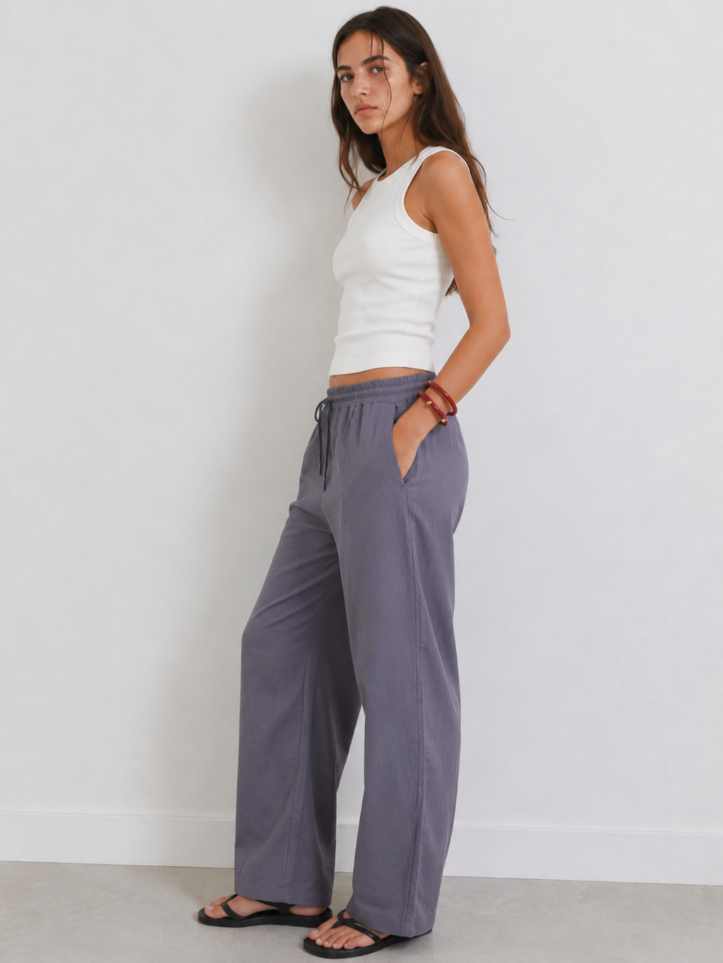 The Studio Relaxed Barrel Pant – Grey
